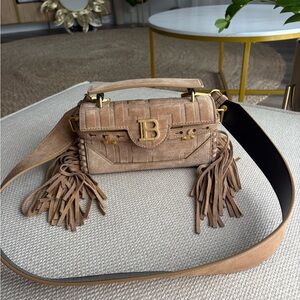 Balmain B-Buzz 19 Fringed Bag suide